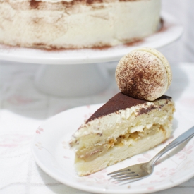 Tiramisu Macaron Chiffon Cake