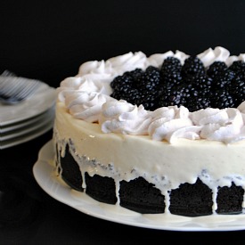 Blackberry & Vanilla Ice-cream Pie