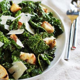 Garlicky Grilled Kale Salad