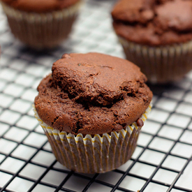 Whole-Grain Chocolate Zucchini Muffin