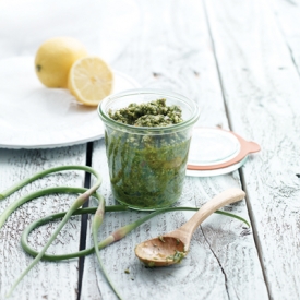 Basil & Garlic Scape Pesto