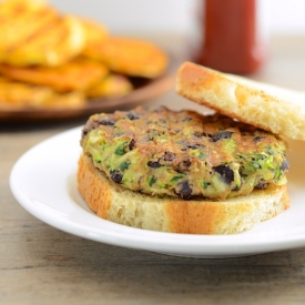 Zucchini & Black Bean Veggie Burger