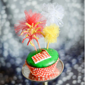 Fireworks Picnic Cupcakes