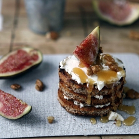 Fig Goat Cheese Honey Tower