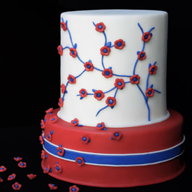 4th of July Floral Cake