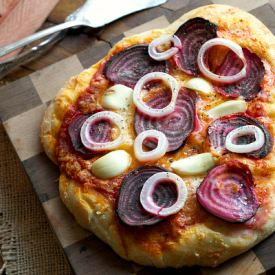 Striped Beet Pizza