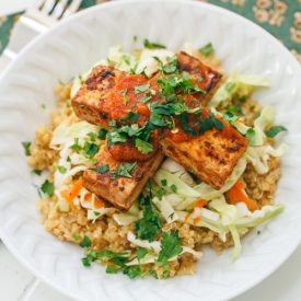 Chimichurri Quinoa + Grilled Tofu