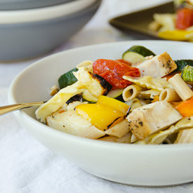 Halloumi & Grilled Veg Pasta Salad