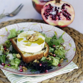 Goat Cheese Salad with Pomegranate