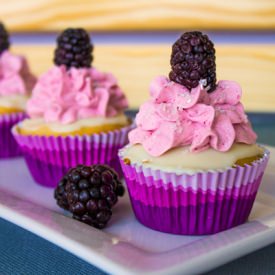 Blackberry White Chocolate Cupcakes