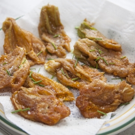 Beer Battered Fried Squash Blossoms