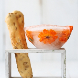 Gazpacho in Ice Bowl