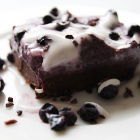 Raw Vegan Blueberry Chocolate Tart