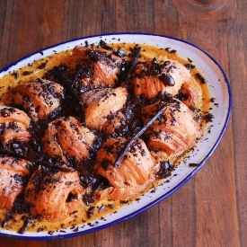 Chocolate Croissant Bread Pudding