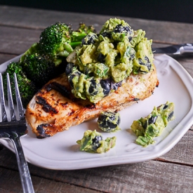 Chicken with Blueberry Guacamole