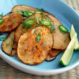 Baked Spicy Potato Chips