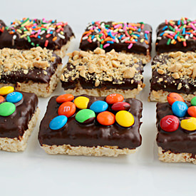 Chocolate Dipped Rice Krispies