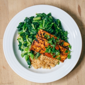 Chimichurri Tofu + Kale + Quinoa