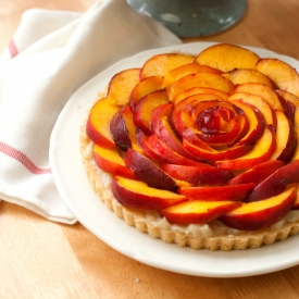 Salted Nectarine Cardamom Tart