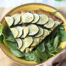 Zuchinni Pizza with Chutney/Pesto