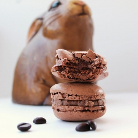 Chocolate Espresso Bean Macarons