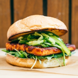 Vegan BBQ Tofu Burger