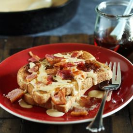 PB Toast with Bacon & Maple Syrup