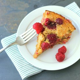 Eggless Oatmeal and Raspberry Cake