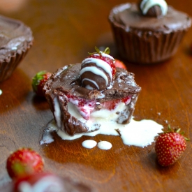 Strawberry Nutella Ice Cream Cups