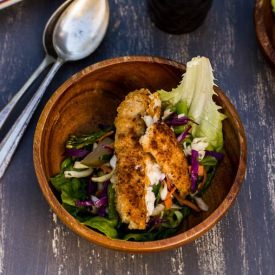 Fish “Tacos” with a Mixed Slaw