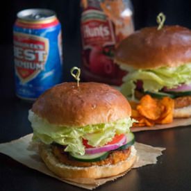 Homemade Burgers with Fish Patty