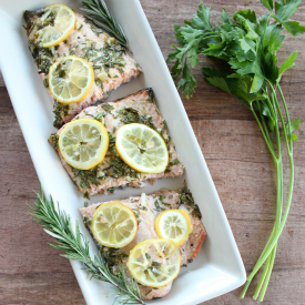 Paleo Lemon Herb Salmon