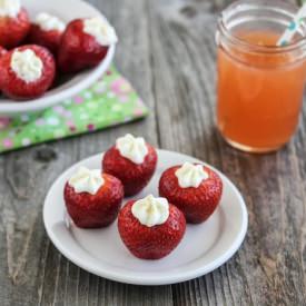 Stuffed Strawberry Cheesecake Bites