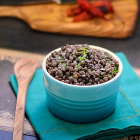 Black Lentils With Fresh Herbs