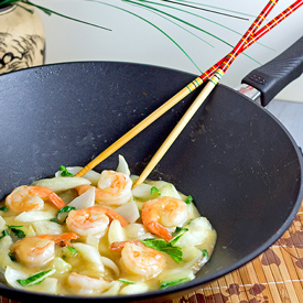 Shrimp with Bok Choi