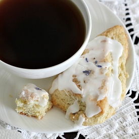 Glazed Sweet Lavender Scones