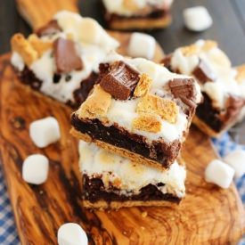 Ooey Gooey S’mores Brownie Bars