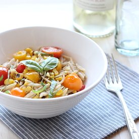 Grilled Corn & Tomato Orzo