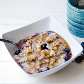 Maple Tahini Blueberry Oatmeal