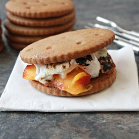 Peach and White Chocolate S’mores