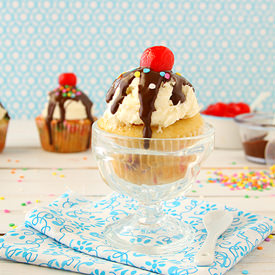 Funfetti Ice Cream Sundae Cupcakes