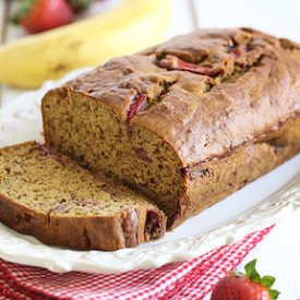 Roasted Strawberry Banana Bread