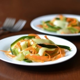 Zucchini Carrot Ribbon Salad