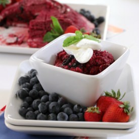 Summer Berry Bread Pudding