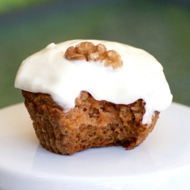 Healthy Carrot Cake Cupcakes