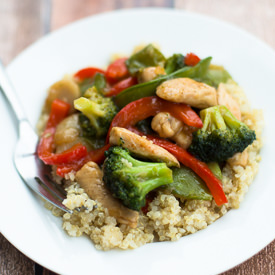 Chicken Stir-Fry Over Quinoa