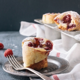 Easy Raspberry Popovers