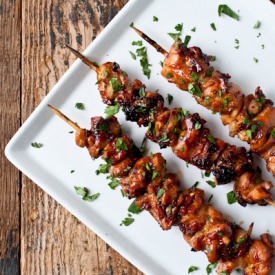 Honey & Beer Glazed Chicken Skewers