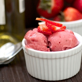 Boozy Strawberry Sorbet