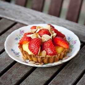 Strawberry Tarts with Almond Pastry